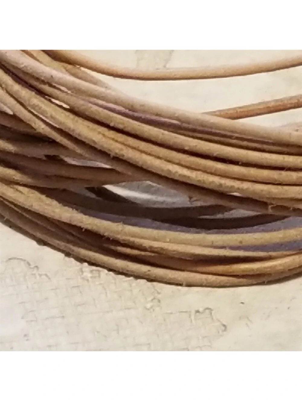 10 Ft Natural Tan Real Leather 1mm Necklace Cord